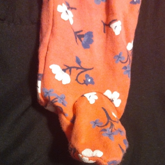 Carter's Red Floral Kids Footie - Picture 5 of 6